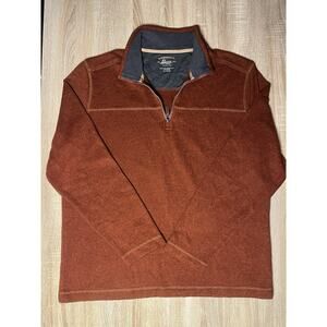 GH Bass Men Large Long Sleeve Pullover 1/4 Zip Knit Fleece Extra Large